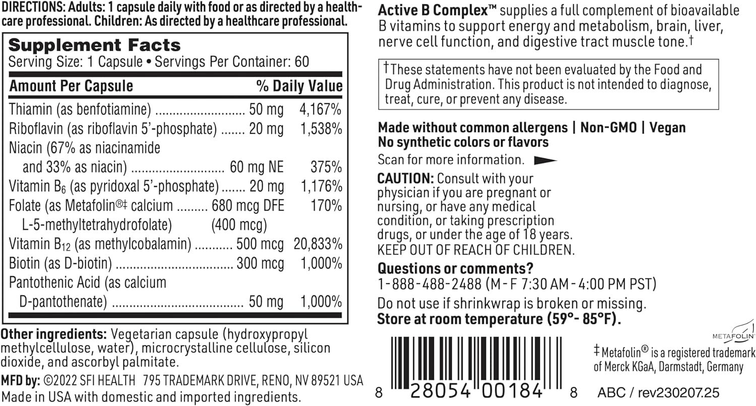 Active B Complex 60 Veggie Caps