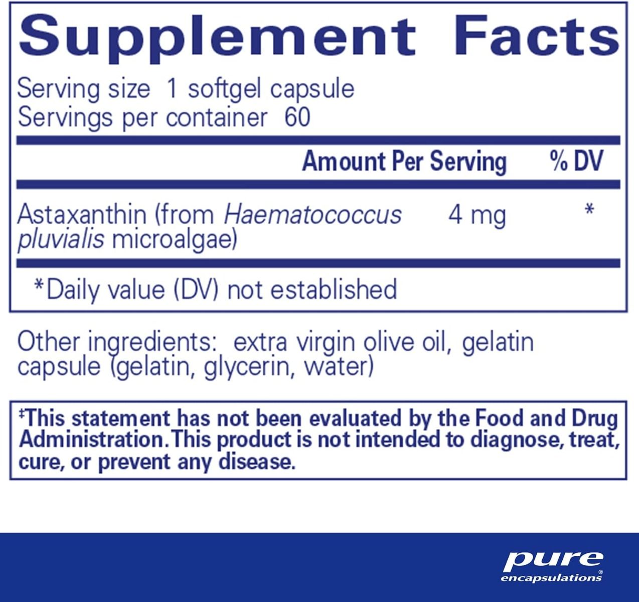 Astaxanthin 60 Capsules