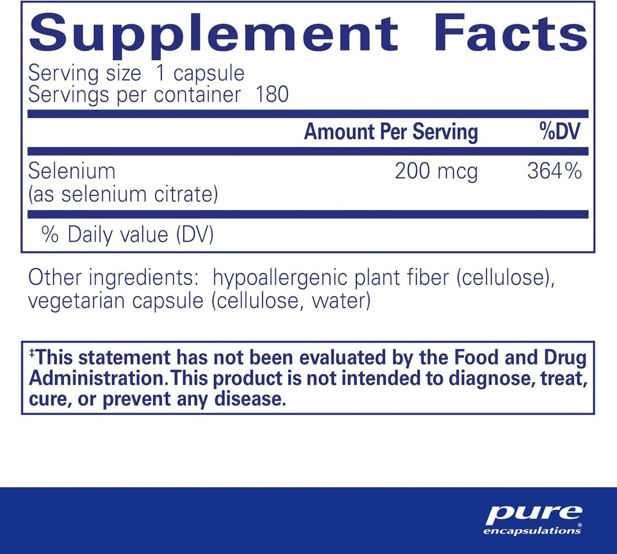 Selenium (Citrate) 180 Veggie Caps