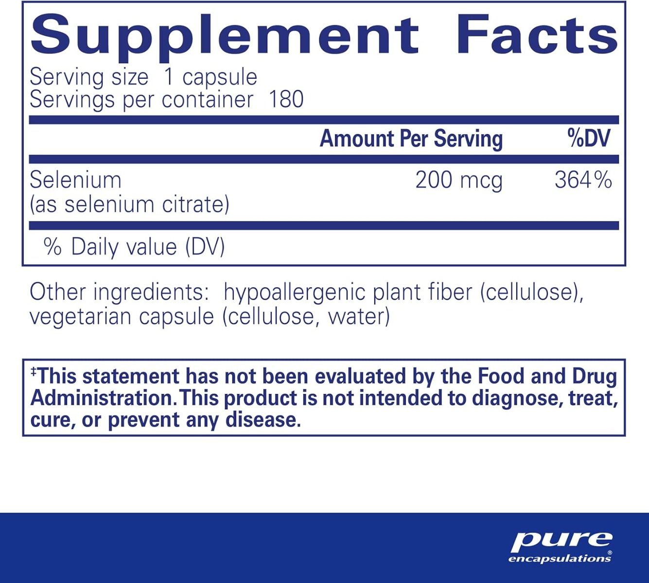 Selenium (Citrate) 180 Veggie Caps