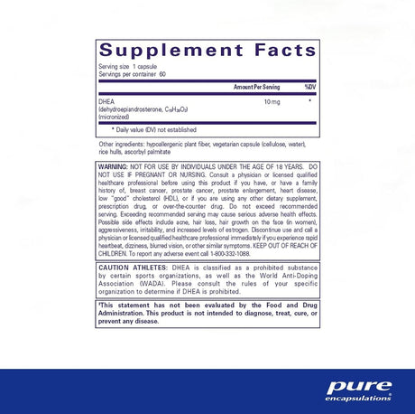 DHEA Micronized 10 MG 60 Capsules