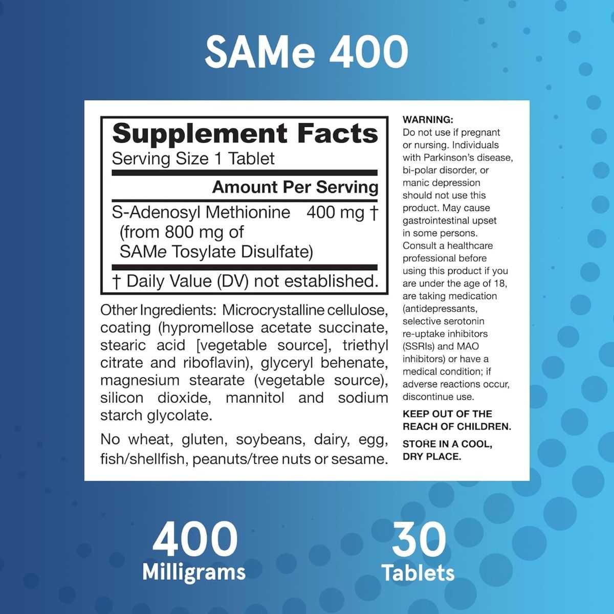 Sam-E 400 MG 30 Tablets