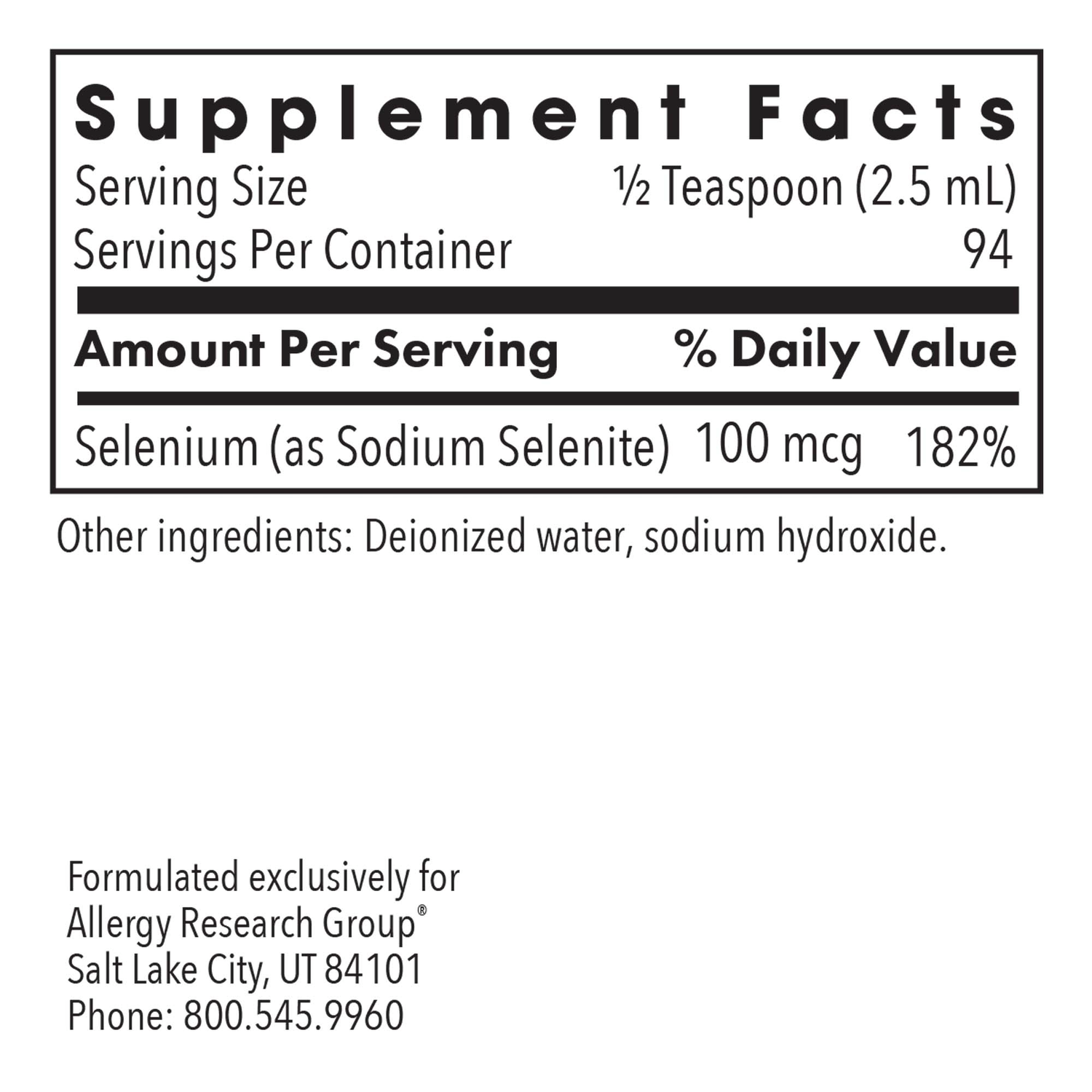 Selenium Solution 8 OZ Liquid