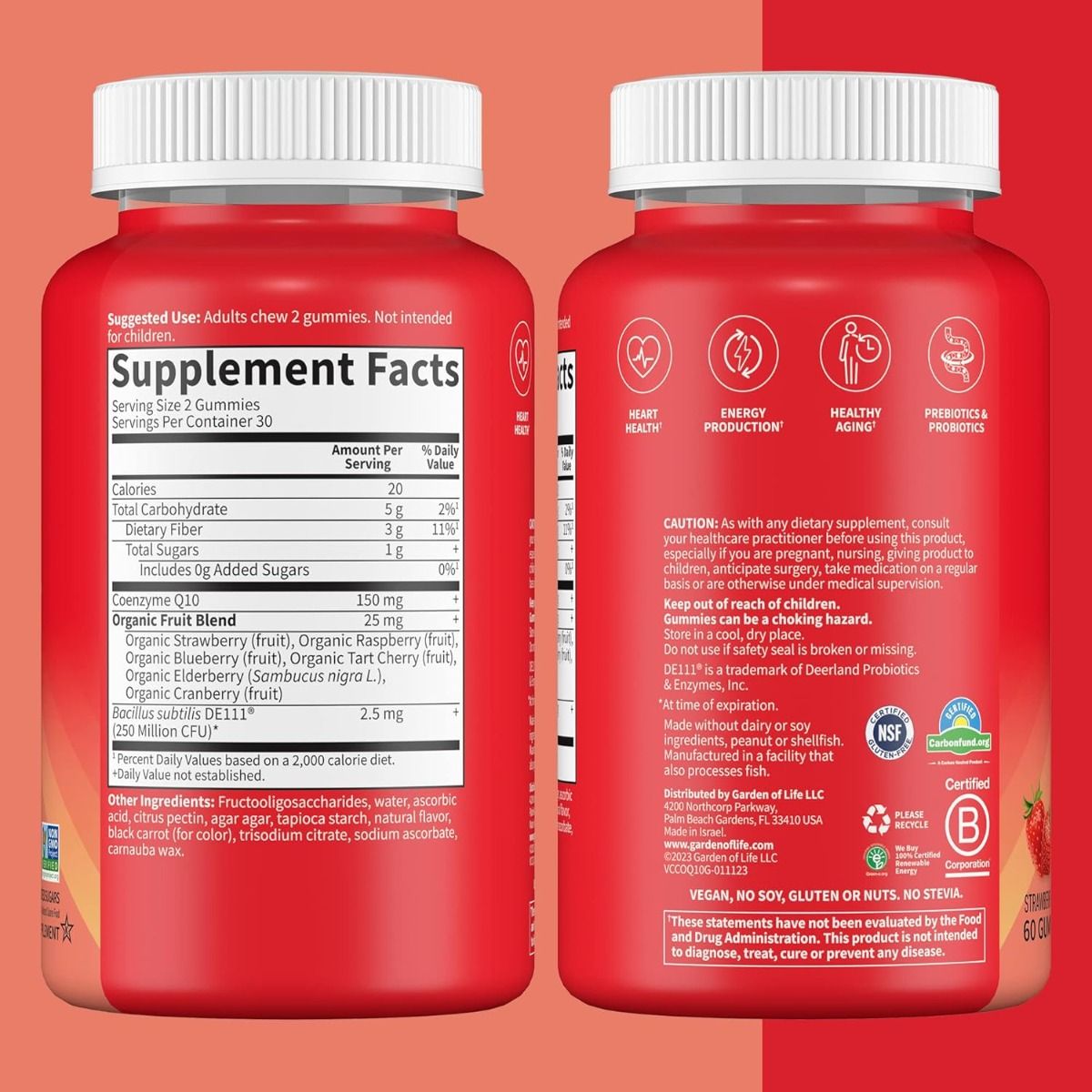 Vitamin Code CoQ10 150mg 150 MG 60 Gummies Strawberry