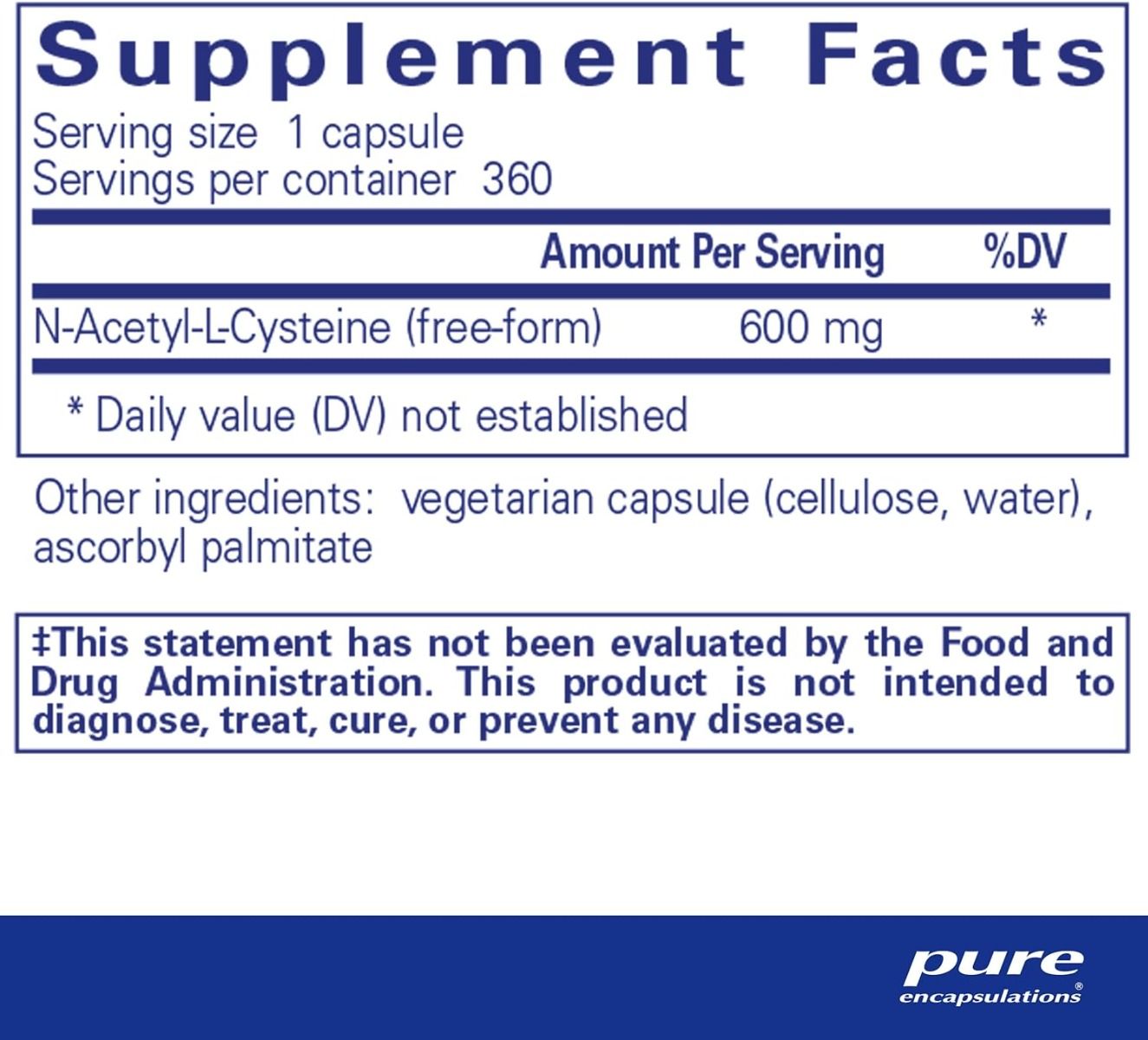 NAC 600 MG 360 Veggie Caps
