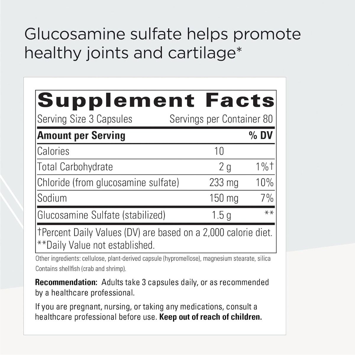 Glucosamine Sulfate 240 Veggie Caps