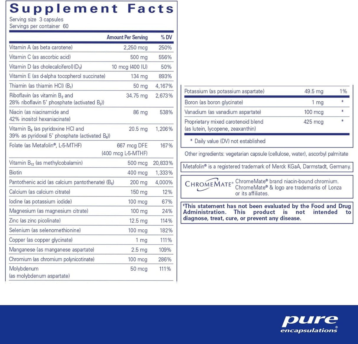 Nutrient 950 Without Iron 180 Capsules