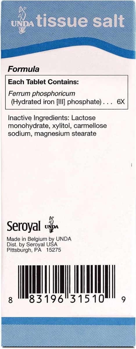 Ferrum Phosphoricum 6x Homeopathic Remedy (Cell Salt)