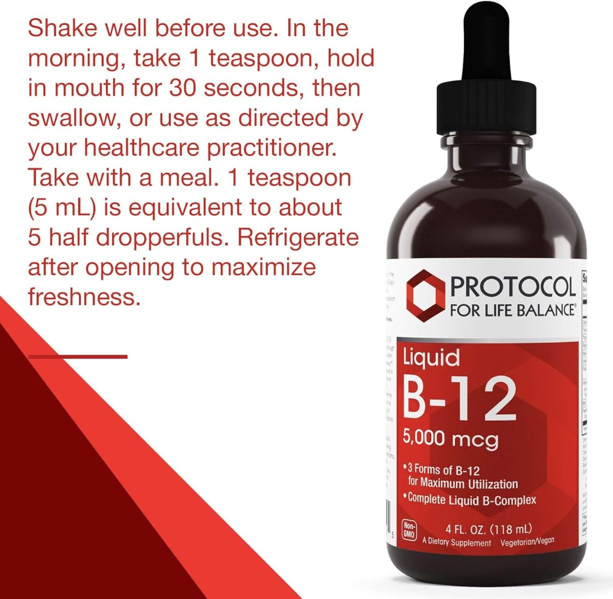 Vitamin B-12 Liquid 5000 MCG 4 Oz