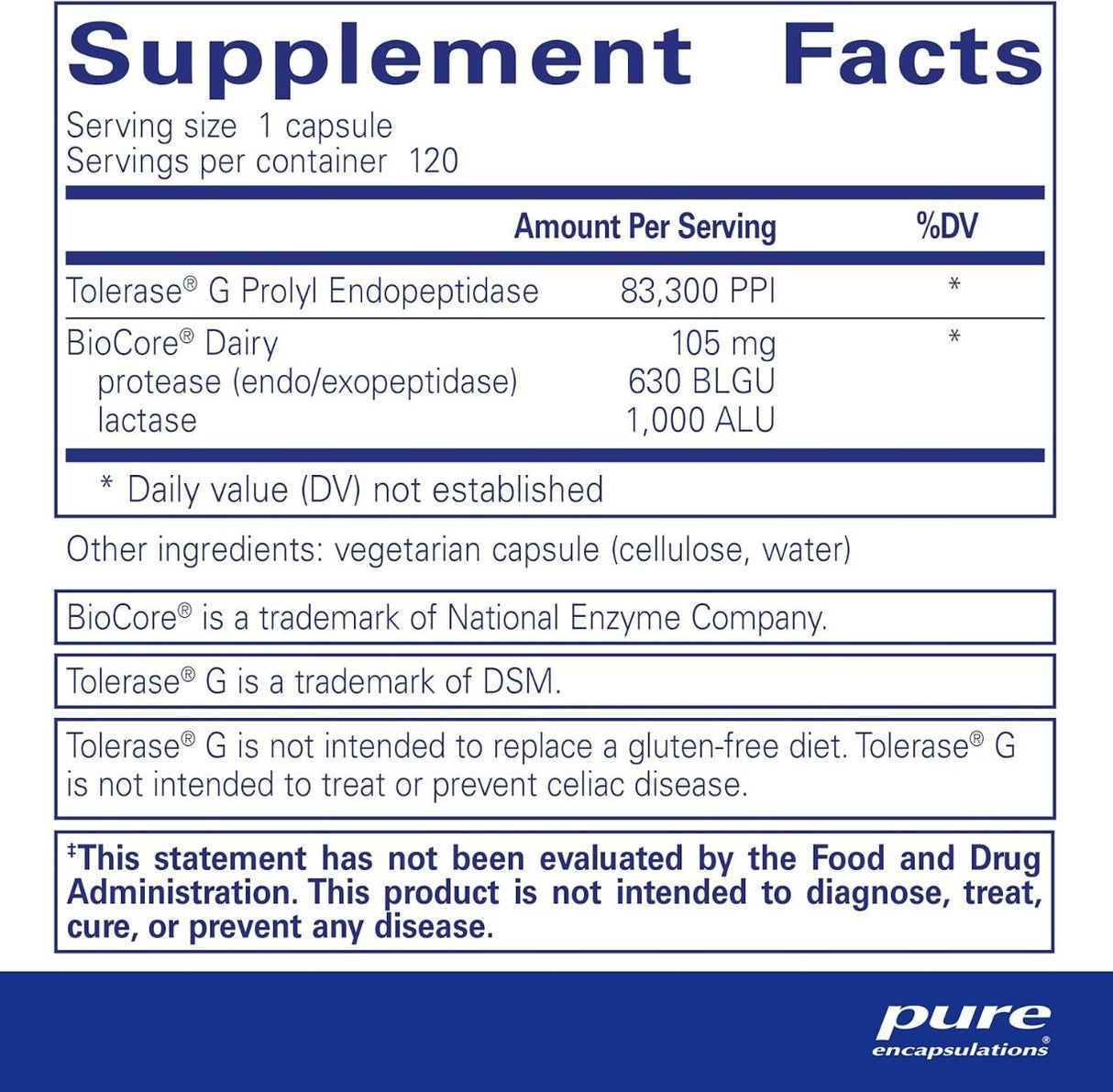 Gluten/Dairy Digest 120 Veggie Caps