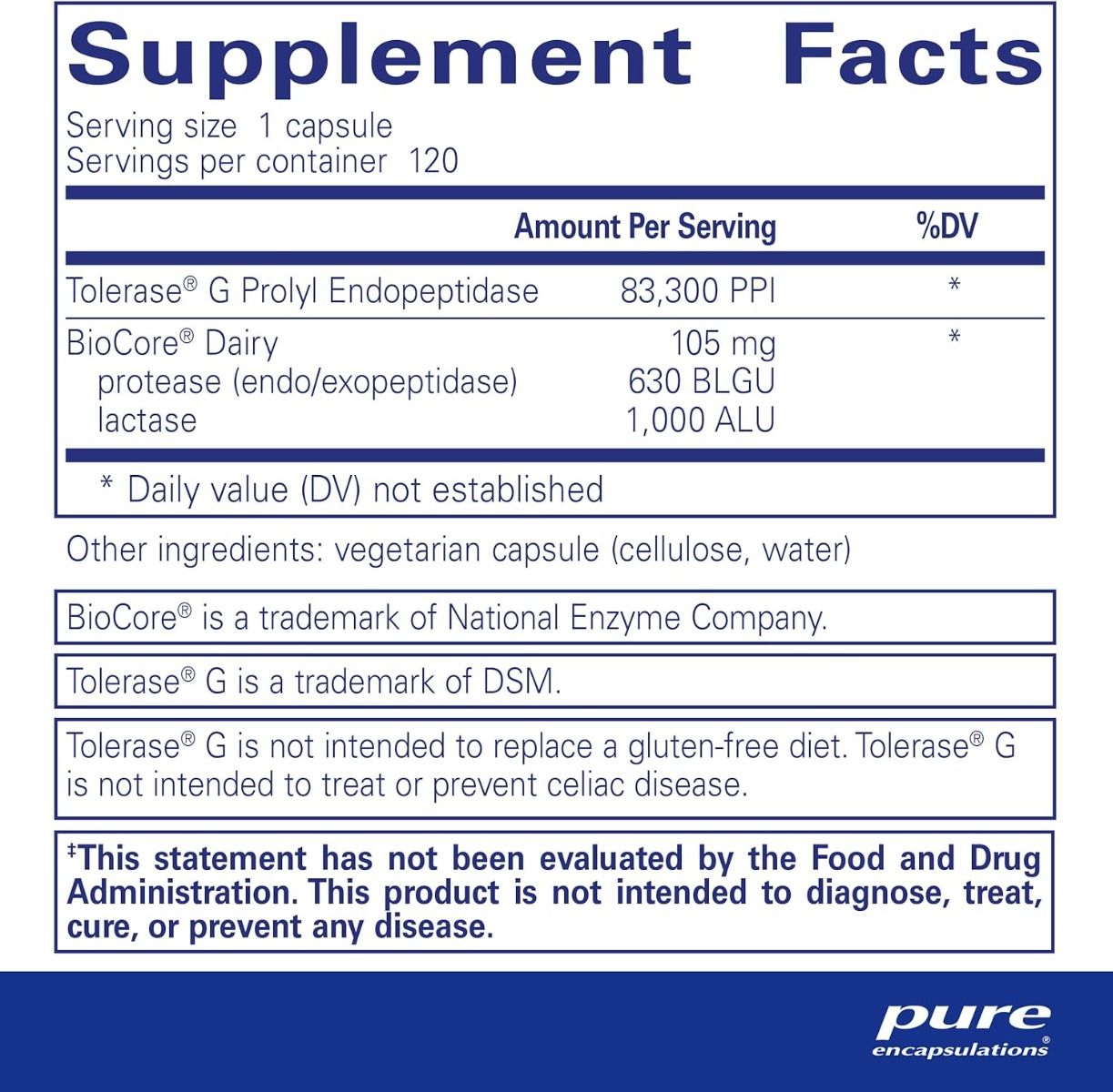 Gluten/Dairy Digest 120 Veggie Caps
