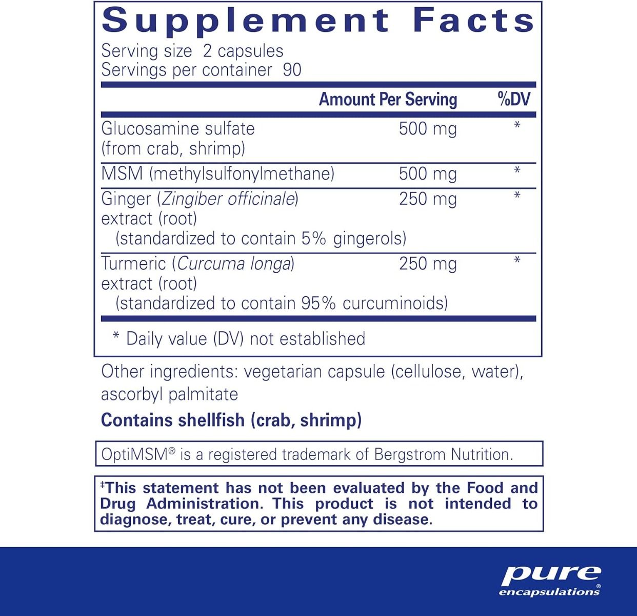 Glucosamine MSM 180 Veggie Caps