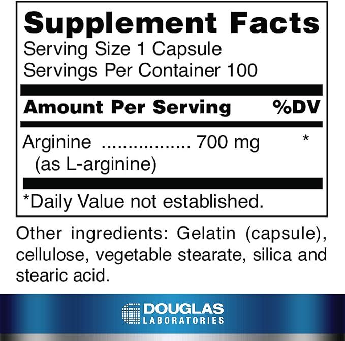 L-Arginine 700 MG 100 Capsules