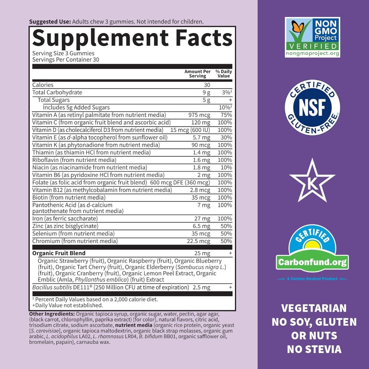 Vitamin Code Prenatal Multi with Iron & Folate (Cherry Lemonade) 90 Gummies