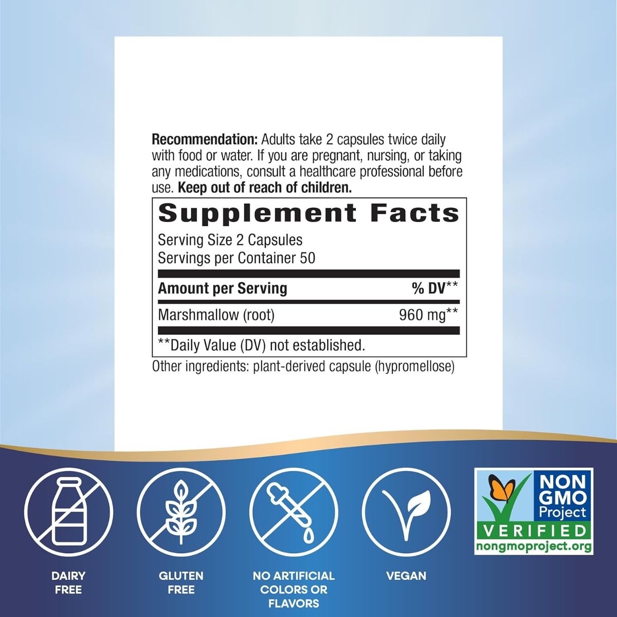 Marshmallow Root 100Capsule