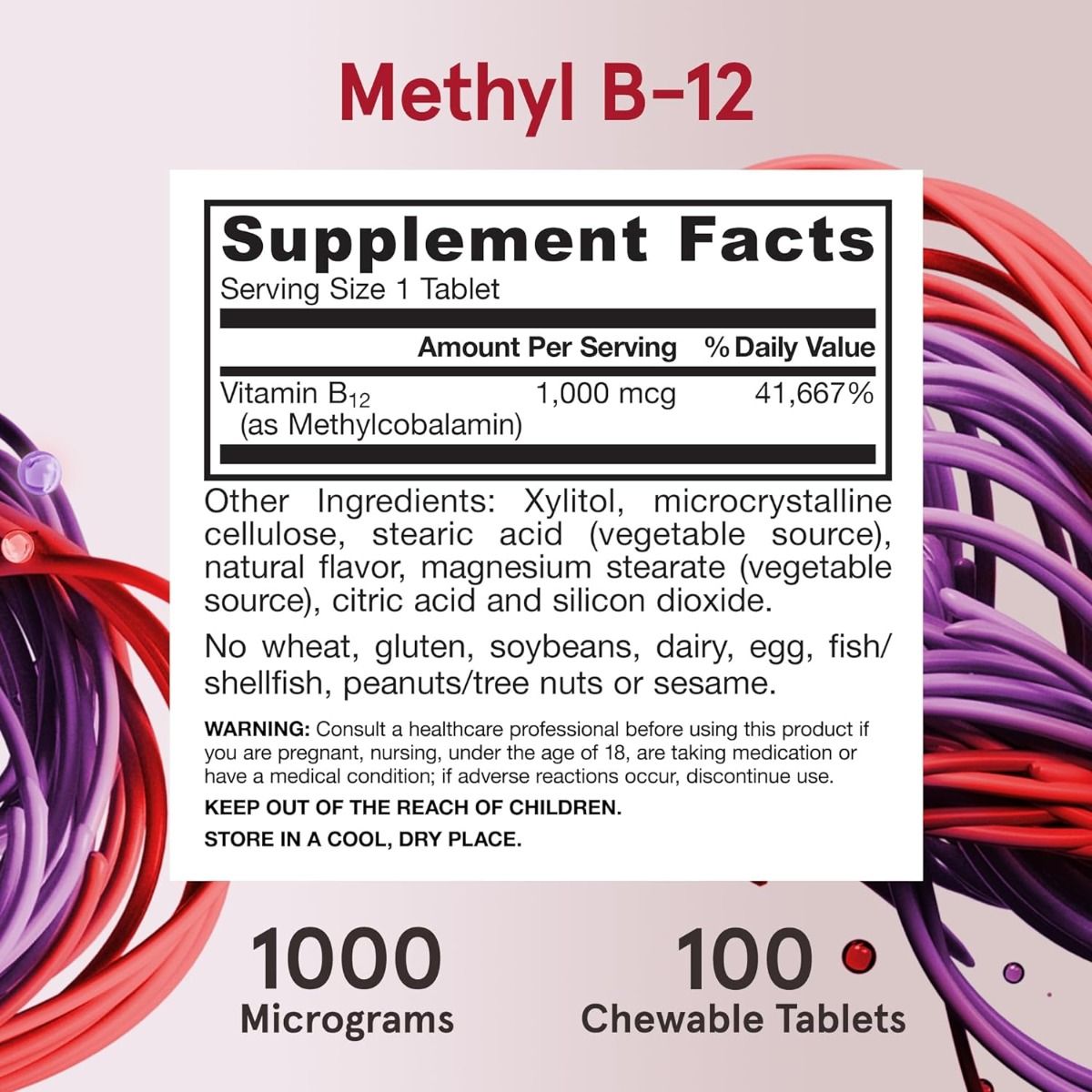 Methyl B-12 1000 MCG 100 Lozenges Lemon
