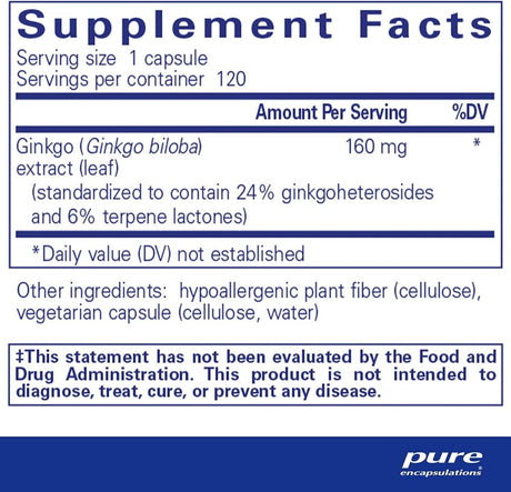 Ginkgo 50 160 MG 120 Capsules