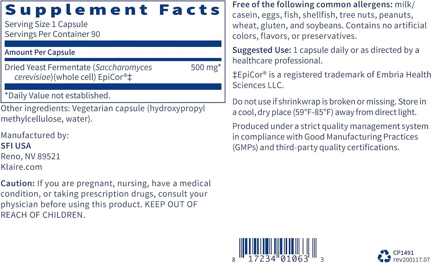 Ther-Biotic Postbiotic 500 MG 90Veggie Caps