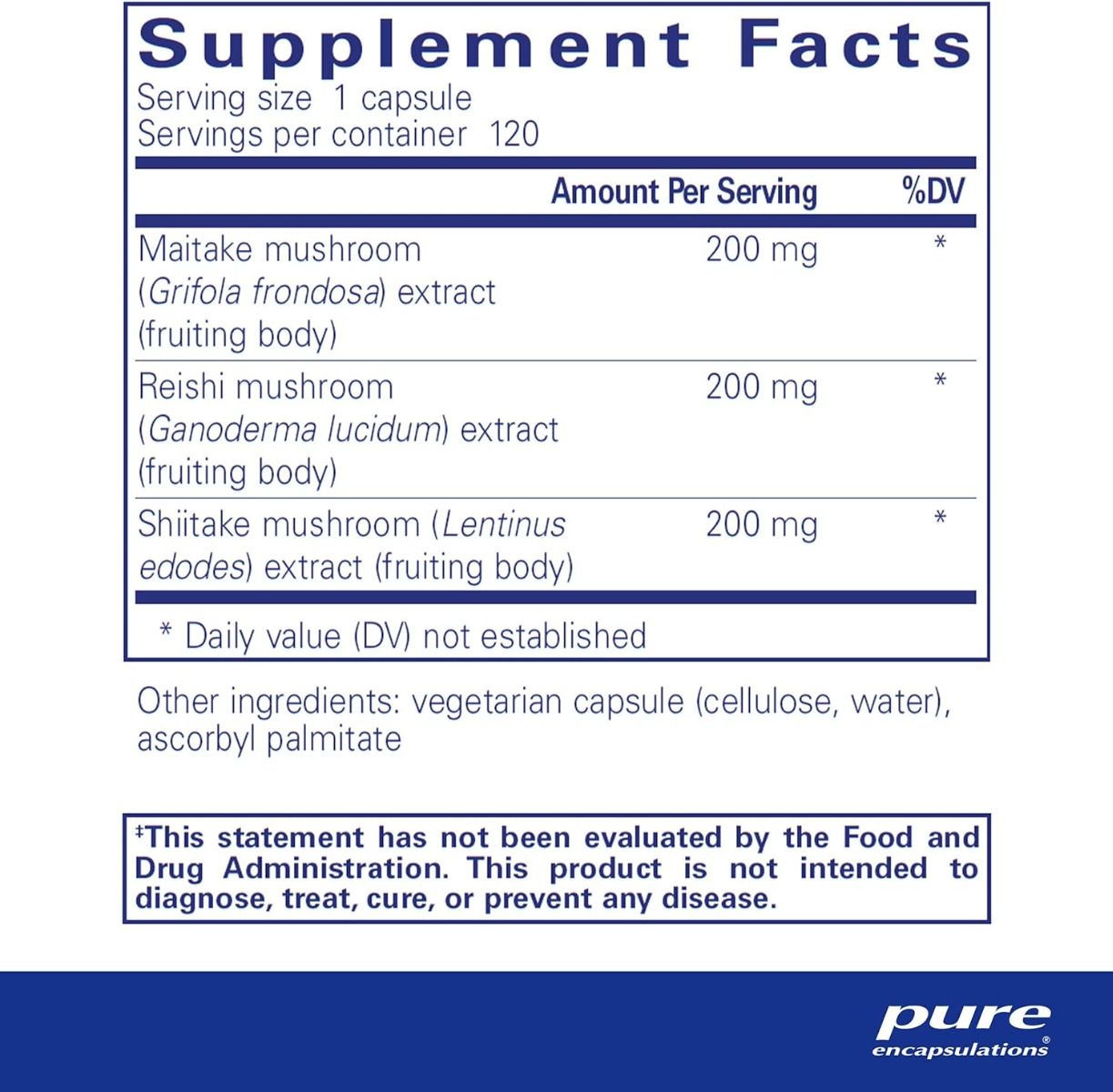 M/R/S Mushroom Formula 120 Capsules
