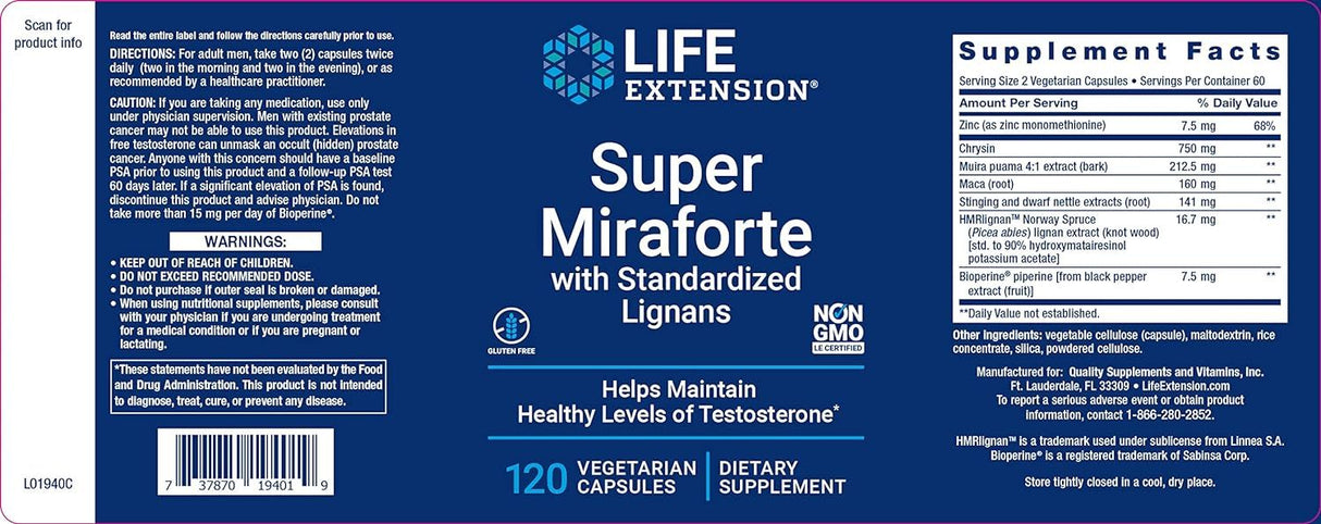 Super MiraForte with Standardized Lignans 120 Capsules