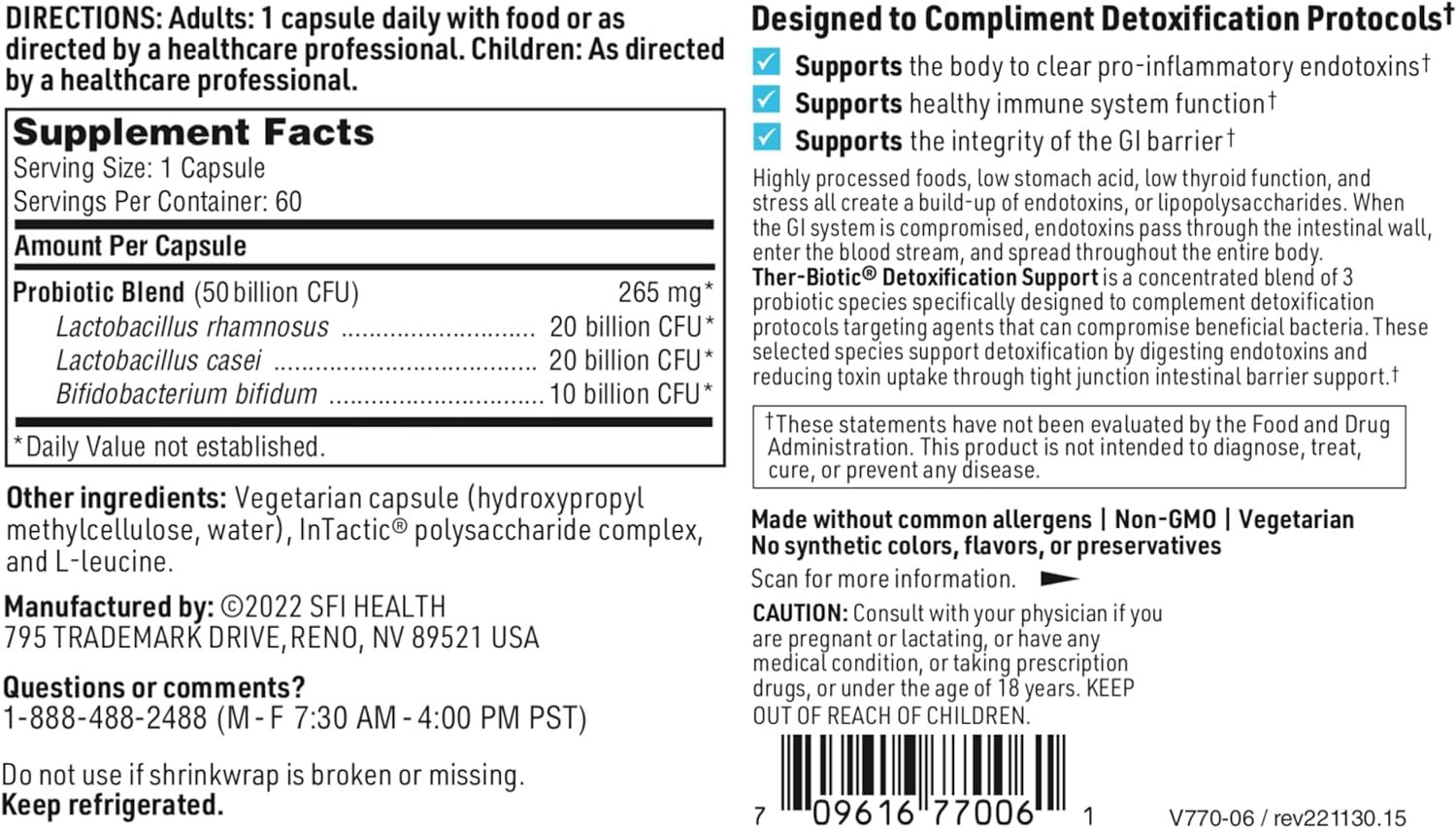 Ther-Biotic Detoxification Support 60Veggie Caps