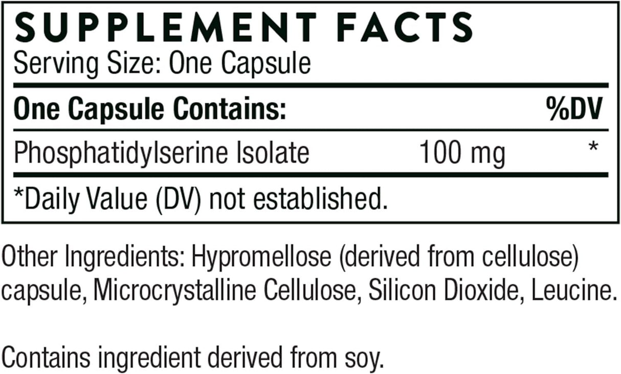 Phosphatidylserine (formerly Iso-Phos) 100 MG 60 Veggie Caps