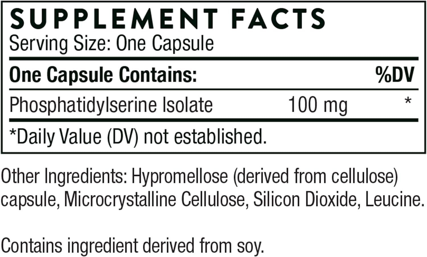 Phosphatidylserine (formerly Iso-Phos) 100 MG 60 Veggie Caps