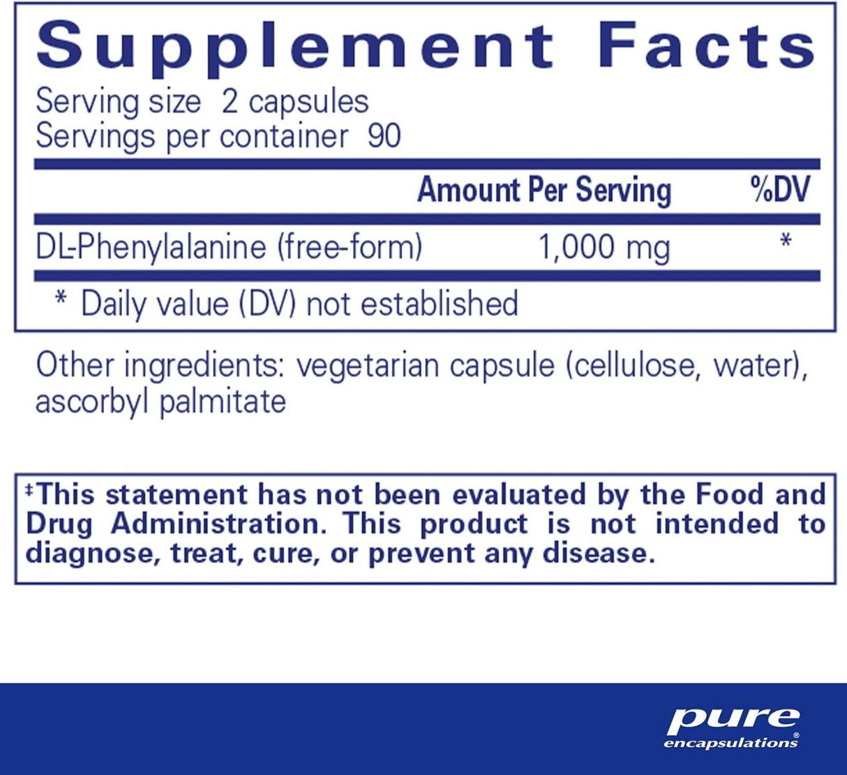Dl-Phenylalanine 180 Veggie Caps
