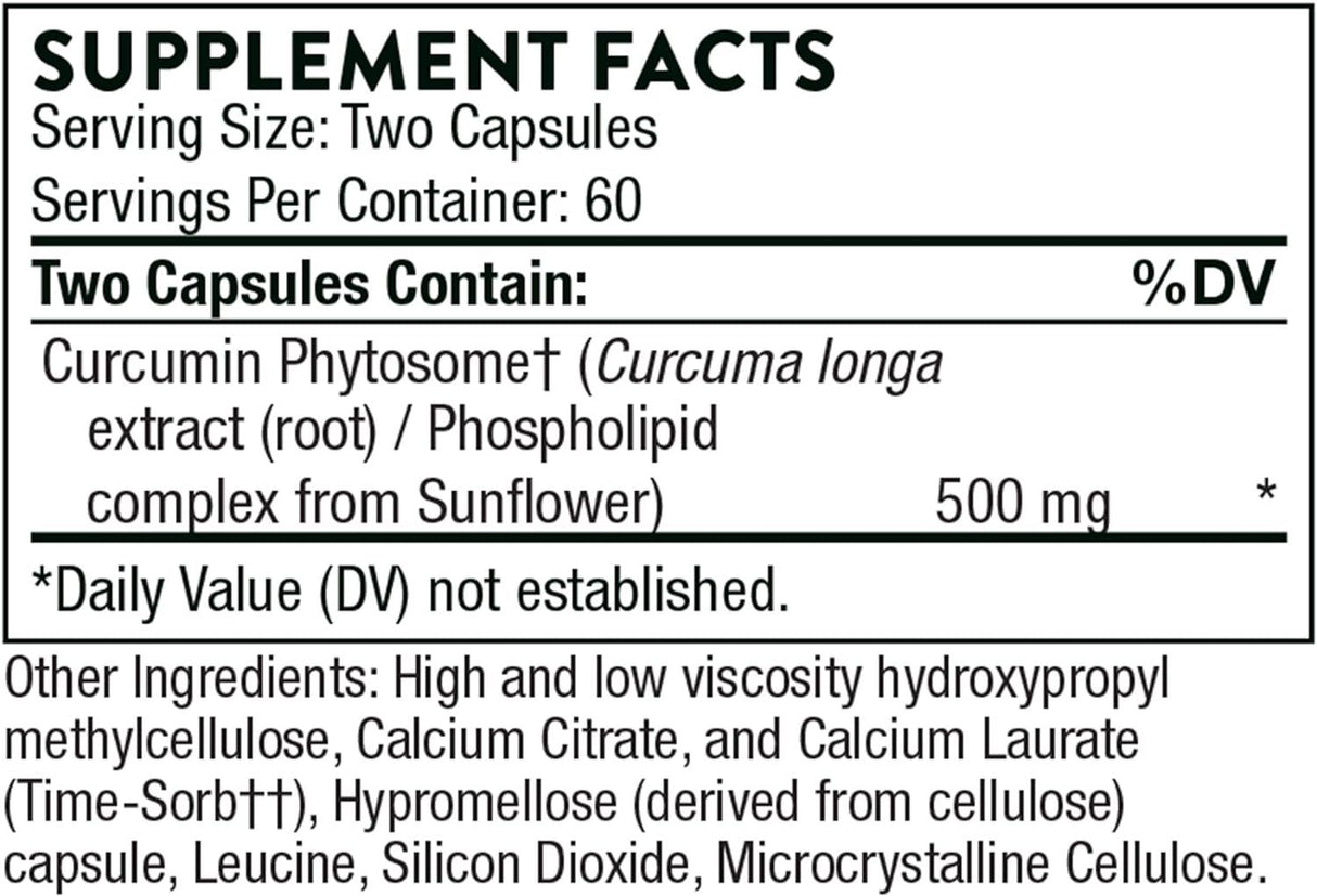 Curcumin Phytosome-Sust. Meriva FKA Meriva-Sf 500 Mg 120 Veggie Caps