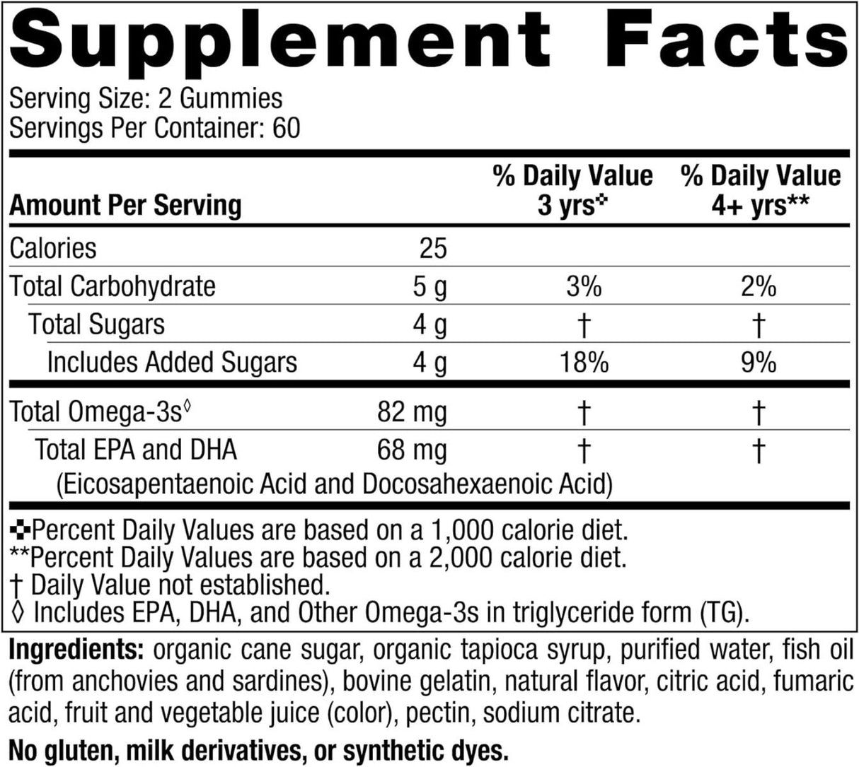Nordic Omega-3 Gummies 120 Gummies Tangerine
