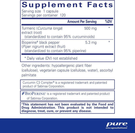 Curcumin 500 With Bioperine 120Veggie Caps