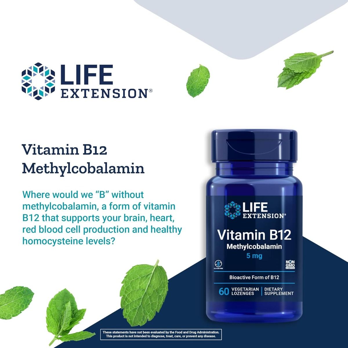 Vitamin B12 Methylcobalamin 5 MG 60 Lozenges