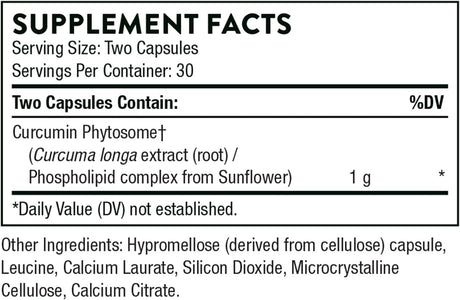 Curcumin Phytosome 1000 Mg Fka Meriva 500-Sf 60 Veggie Caps