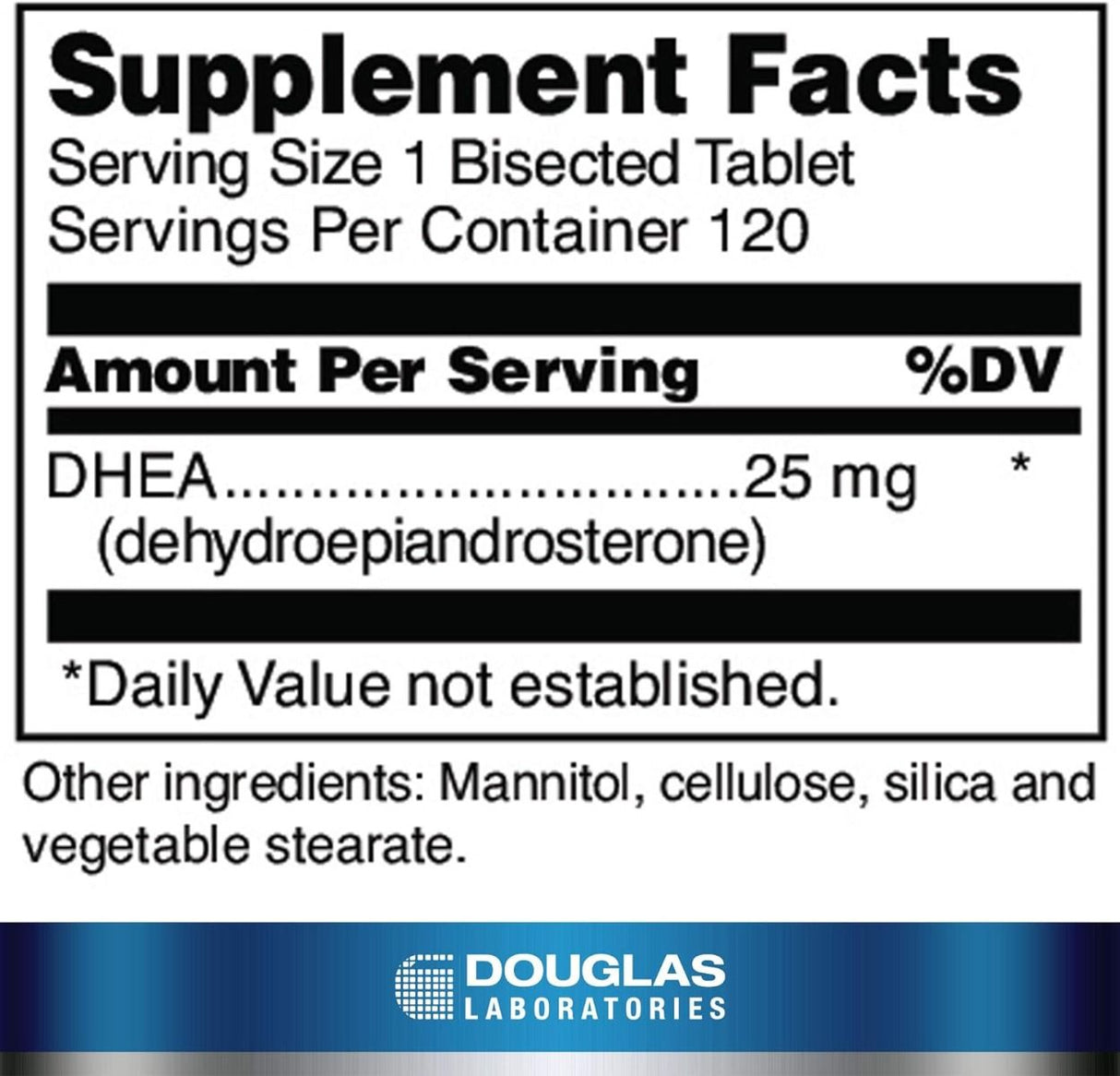 DHEA Micronized 25 MG 120 Sublingual Tablets