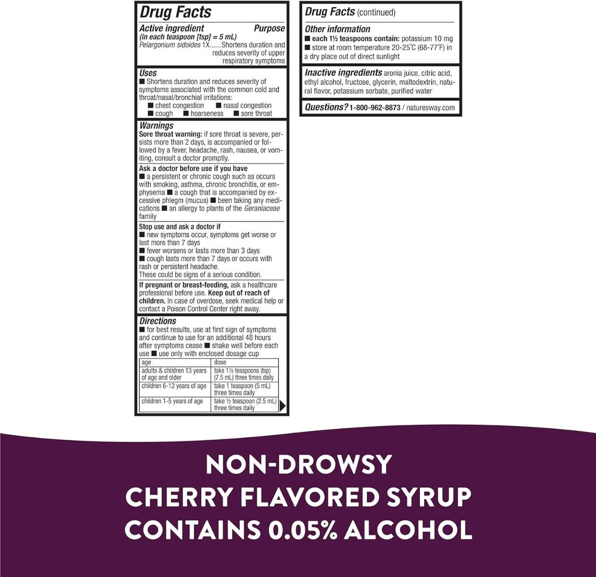 Children's Umcka Cold Care Syrup 4 fl ozSyrupCherry