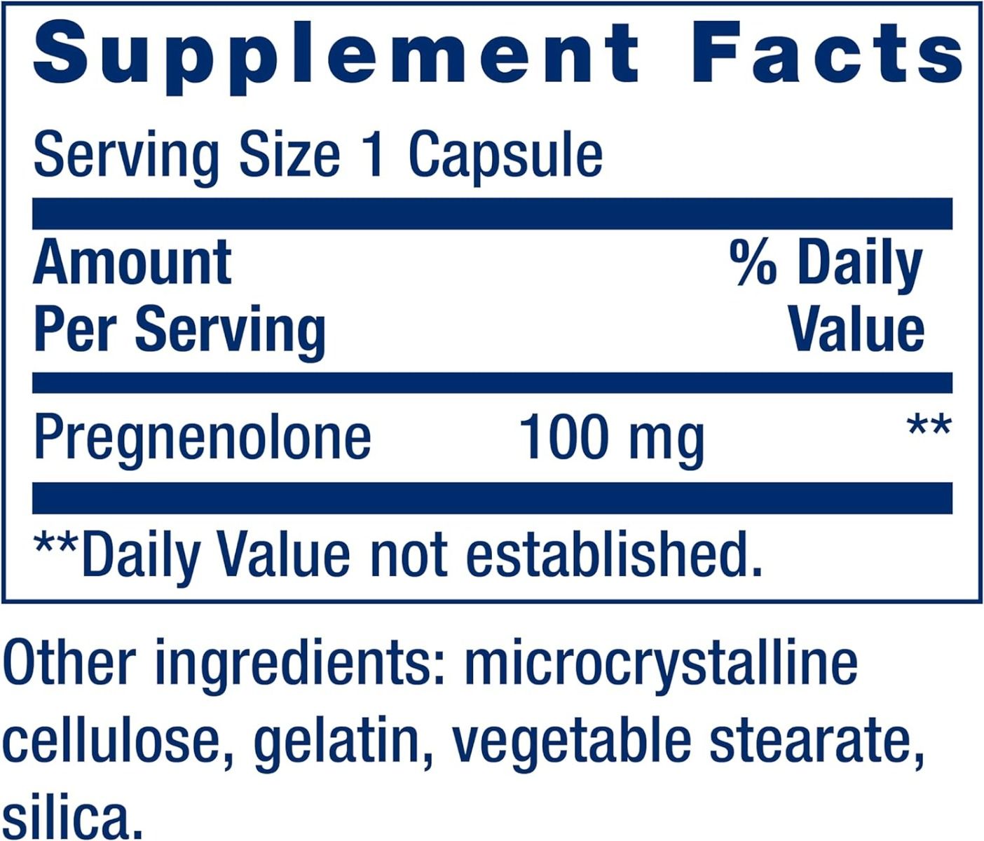 Pregnenolone 100 MG 100 Capsules