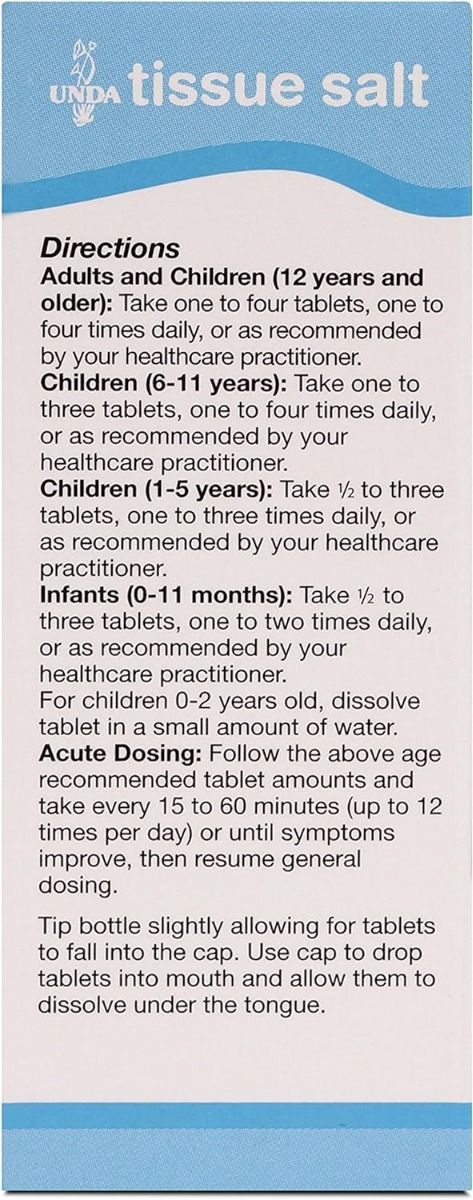 Natrium Muriaticum 6x Homeopathic Remedy (Schuessler Salt) 100 Tablets