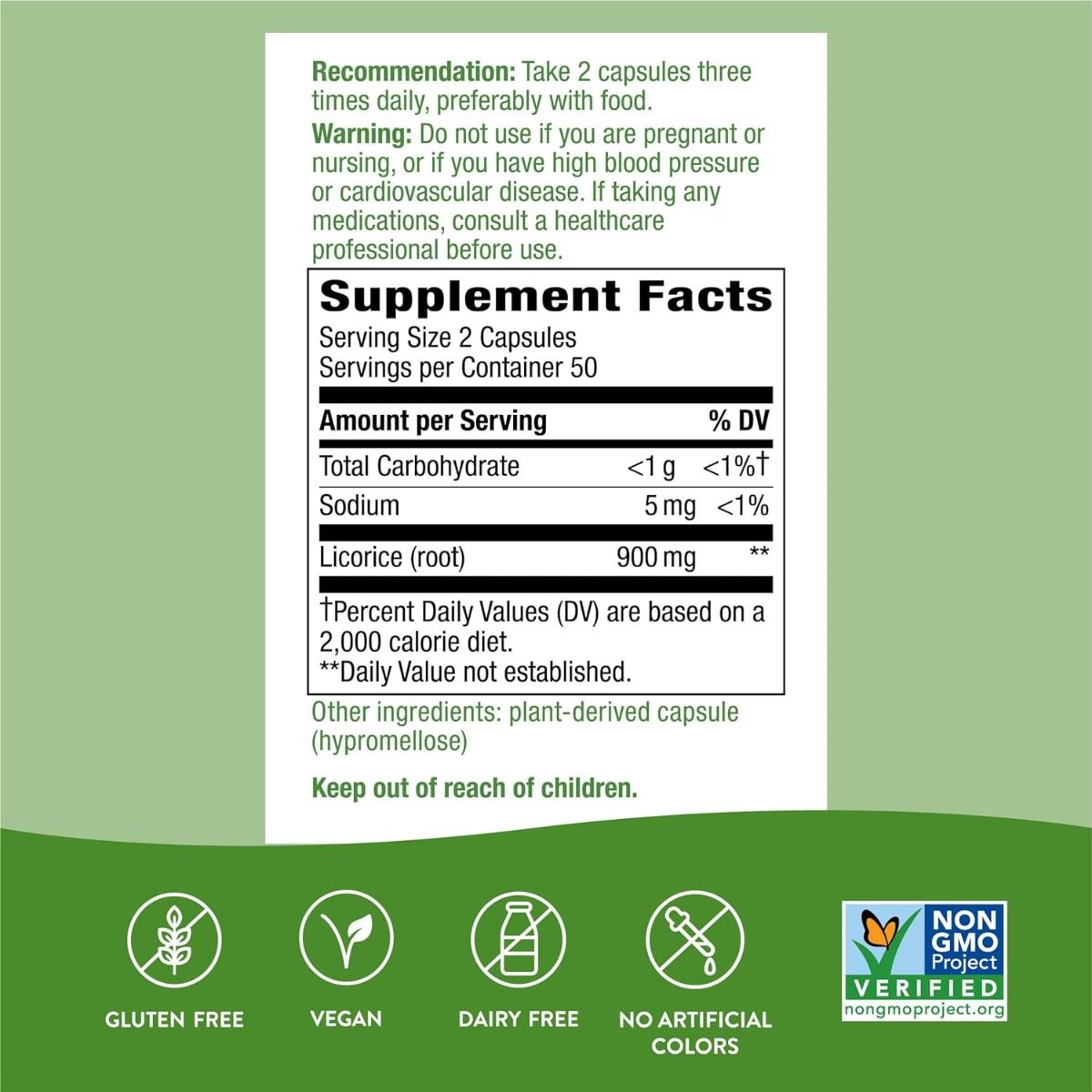 Licorice Root 100Capsules