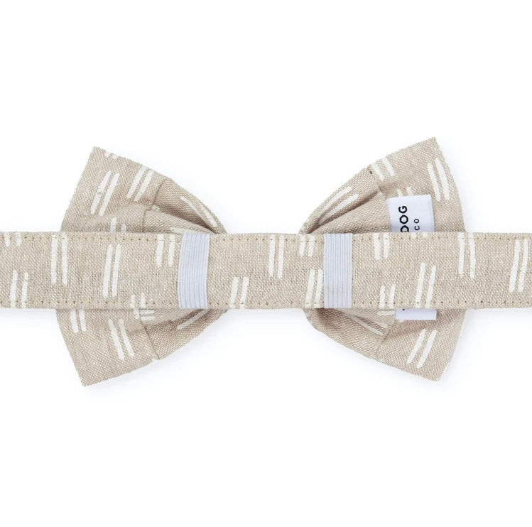 Flax Lines Dog Bow Tie