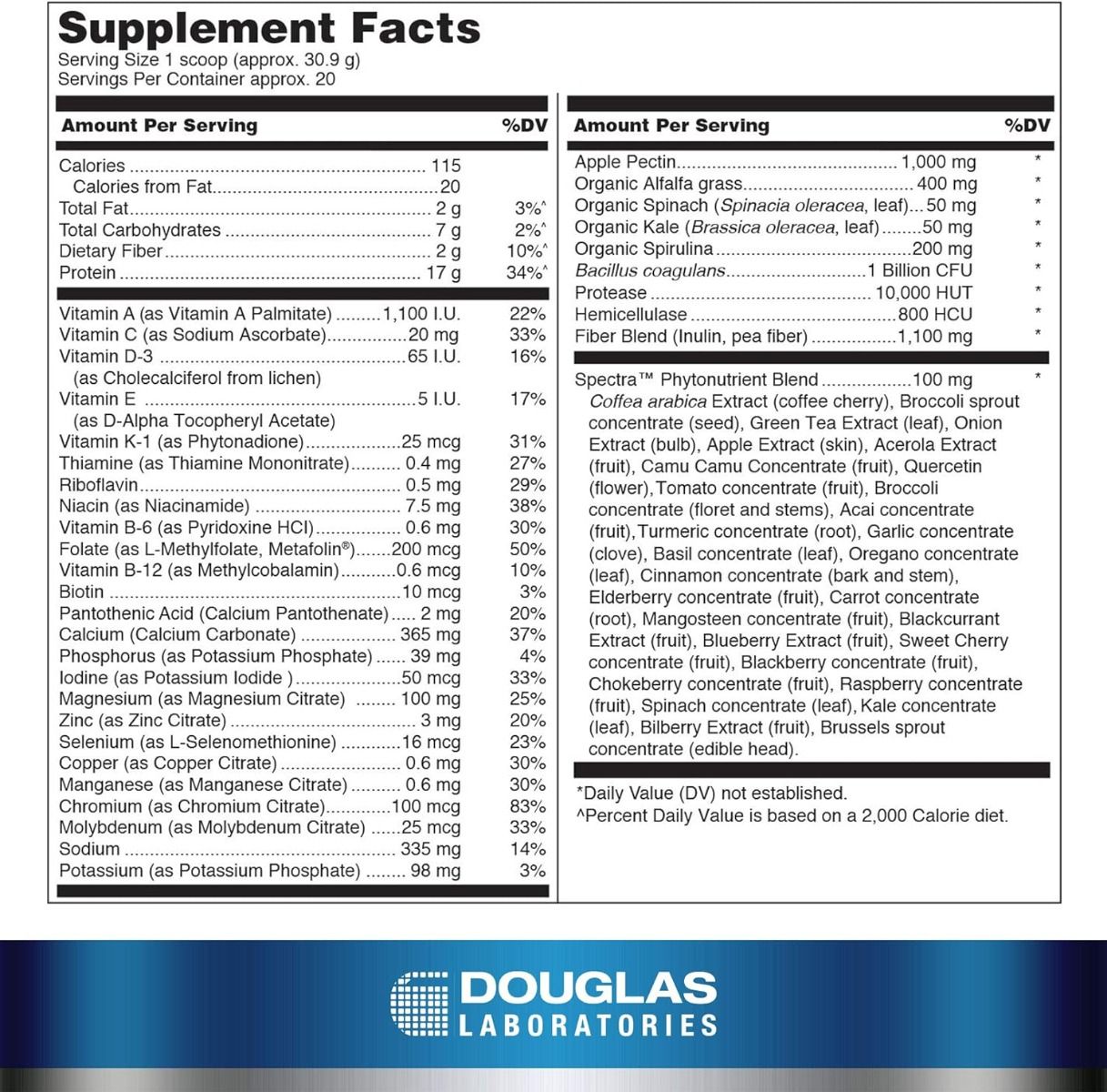 Ultra Protein Green 619 G (21.8 Oz) Powder Vanilla
