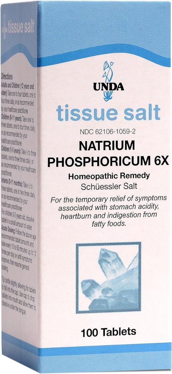 Natrium Phosphoricum 6x Homeopathic Remedy (Schuessler Salt) 100 Tablets