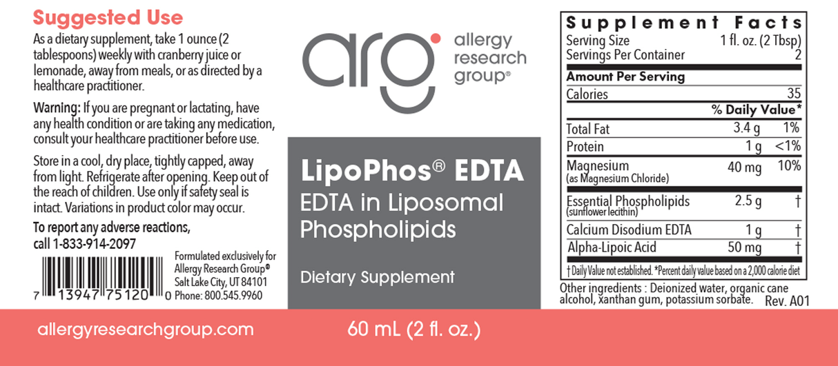 LipoPhos EDTA 2Oz Liquid