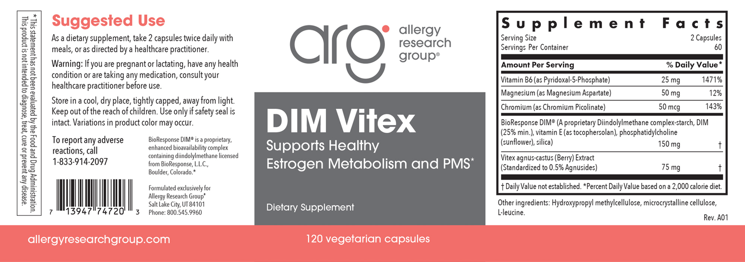 DIM Vitex PMS Formula 120Veggie Caps