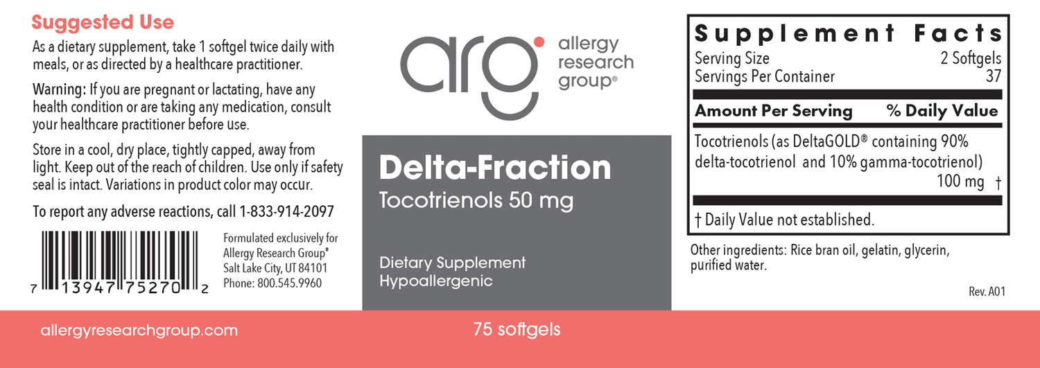 Delta-fraction Tocotrienols 50 MG 75Softgels