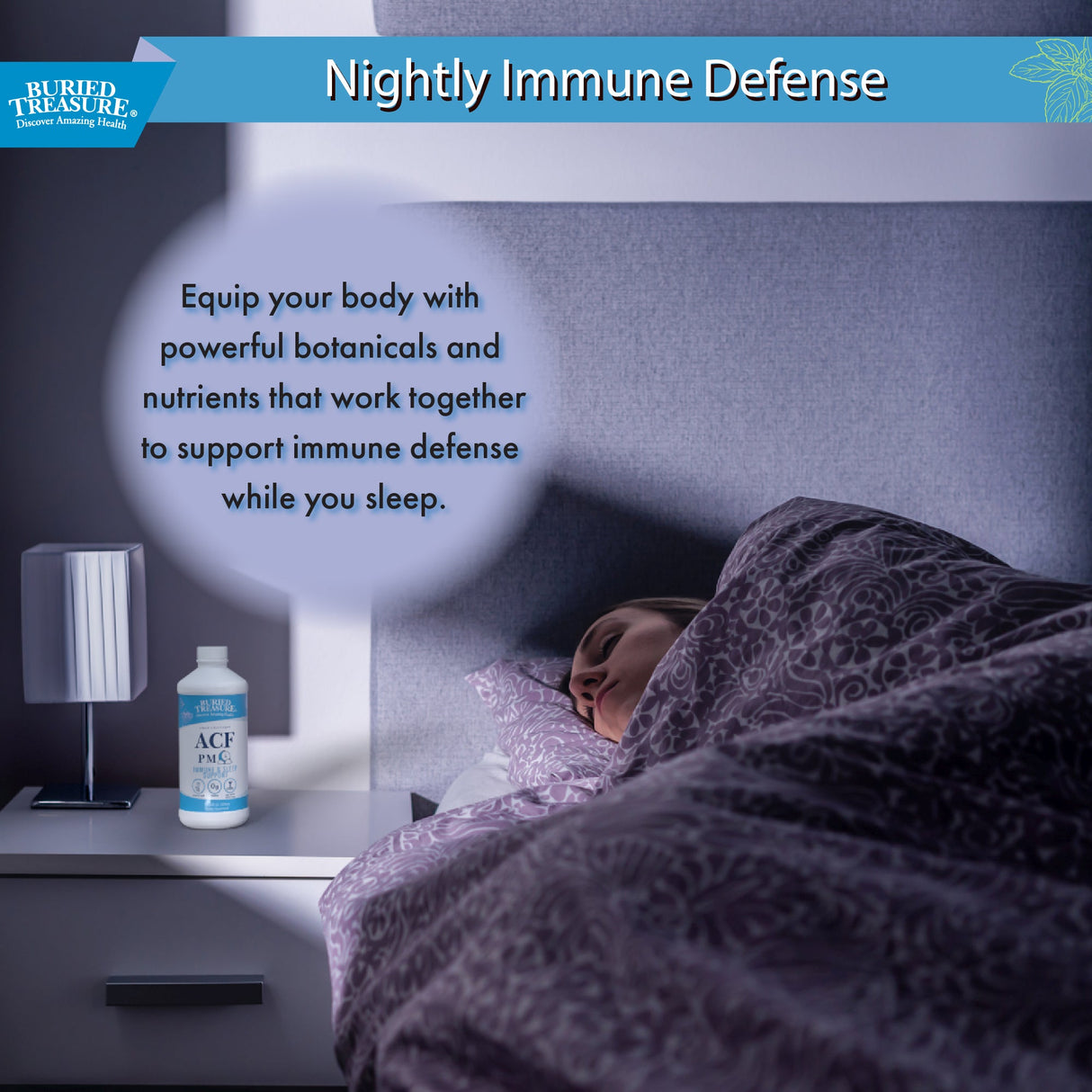 Buried Treasure Liquid Nutrients® ACF PM – Melatonin-Free Liquid Nighttime Sleep Support
