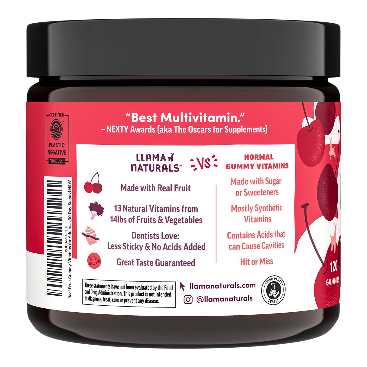 Adult Multivitamin Gummies, Cherry (120 ct)