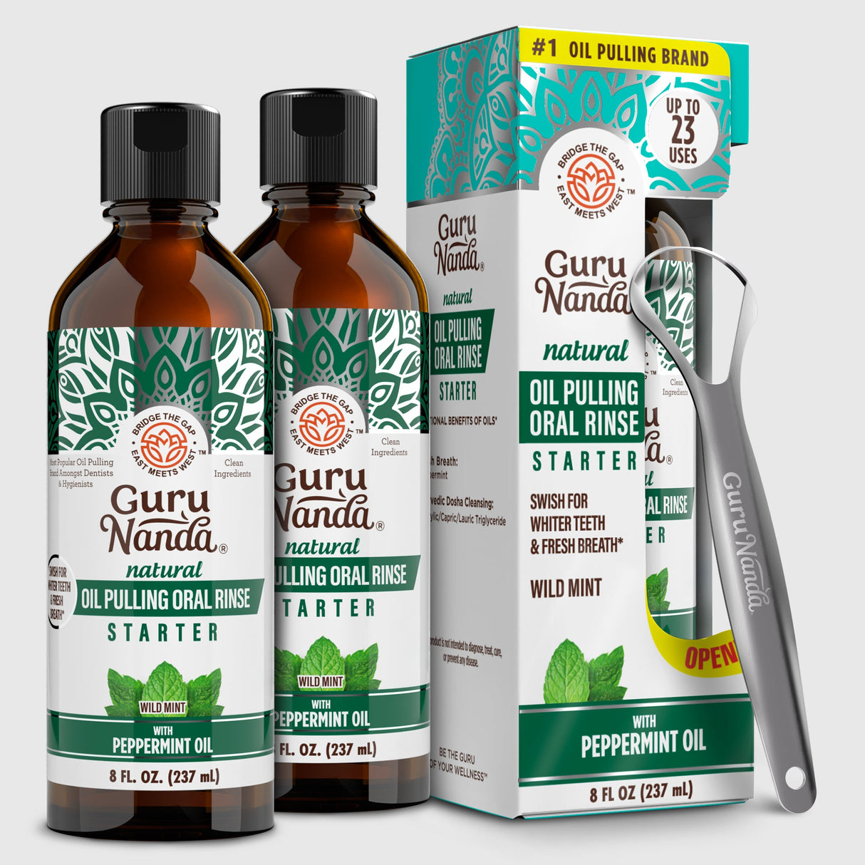 Coconut & Peppermint Oil Pulling, Starter Kit – 8 fl. oz.