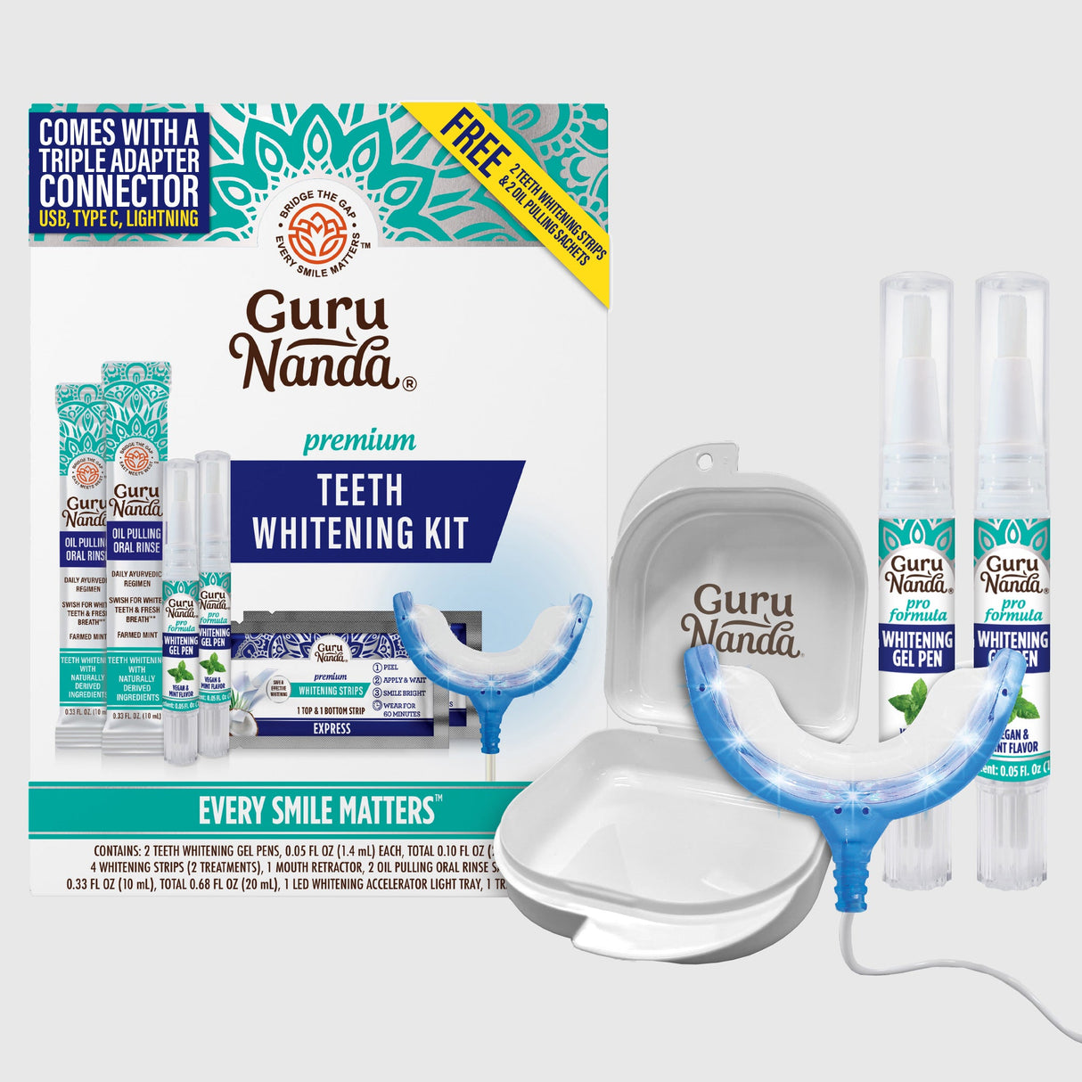 Wired LED Teeth Whitening Kit