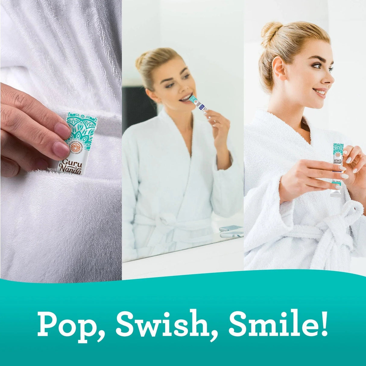 Cocomint Oil Pulling Travel Sachets with Natural Essential Oils & Vitamins