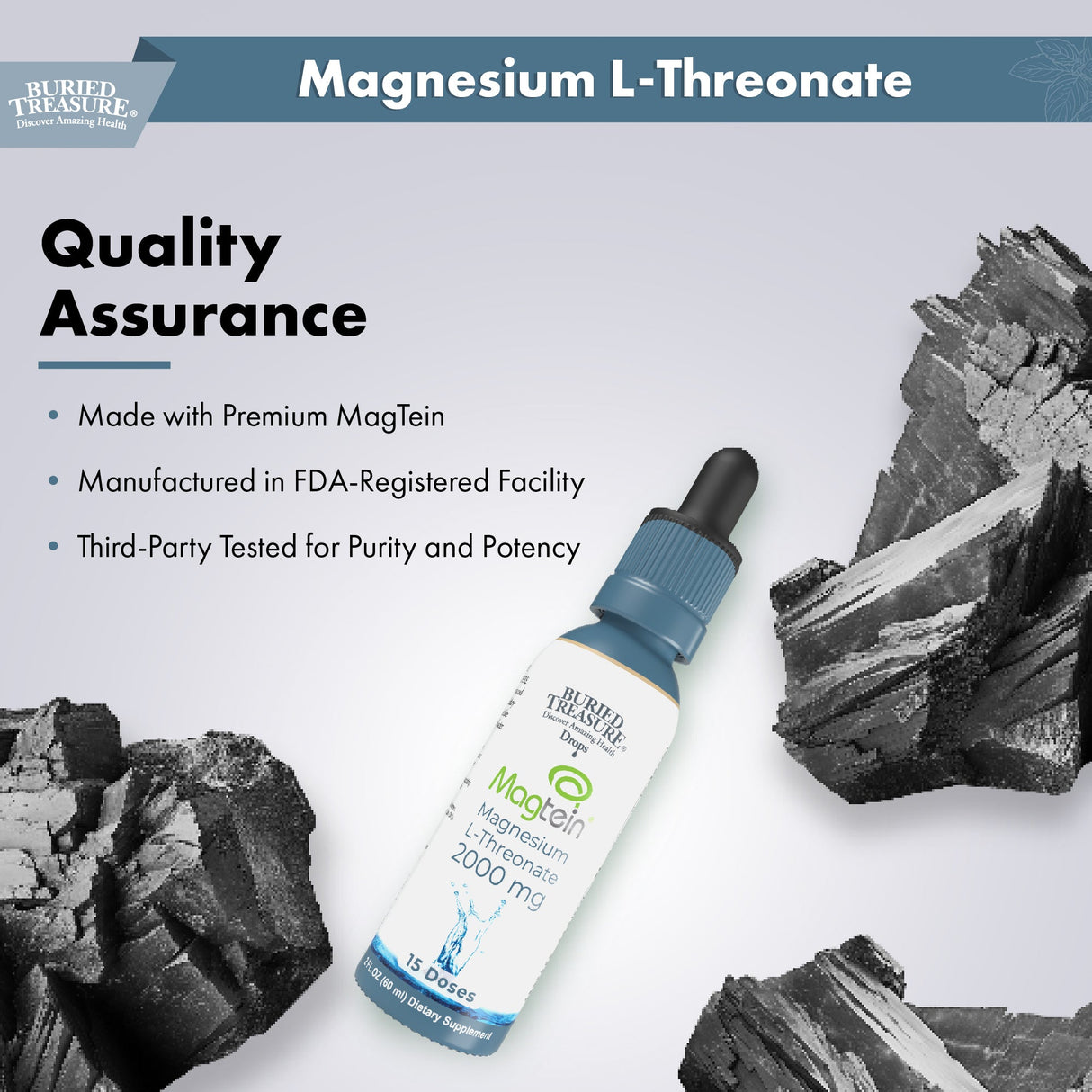 Buried Treasure Liquid Nutrients MagTein Magnesium Drops, 2 oz
